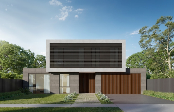 The final rendered image of the house by 9pm Design