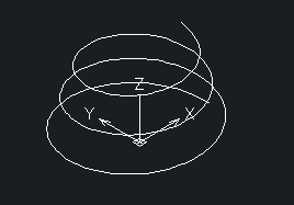 如何用CAD绘制三维螺旋线
