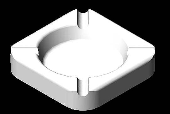 CAD如何画烟灰缸
