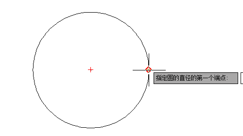 CAD中绘制过指定圆圆心的内切圆的方法