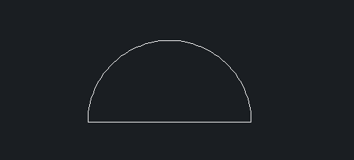 CAD绘制半圆的方法