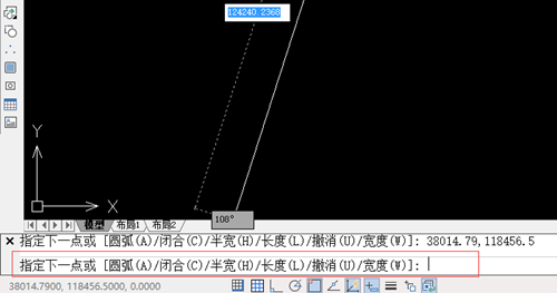 CAD中用多线段将已知的点连接的方法