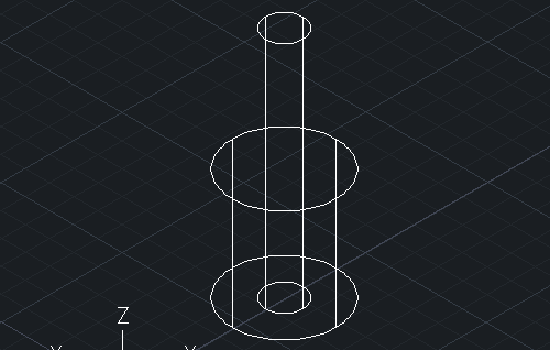 CAD绘制空心的圆柱体的方法