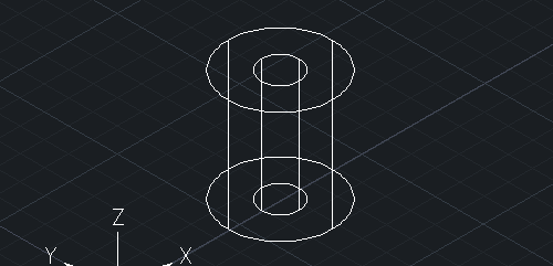 CAD绘制空心的圆柱体的方法