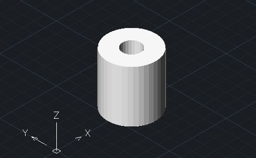 CAD绘制空心的圆柱体的方法