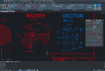 GTXRaster CAD 2021在中望CAD 2021上稳定运行