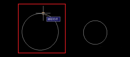 CAD如何画一个与另两圆内切、外切的圆