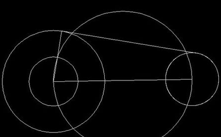 CAD怎么画两个圆的外切线？