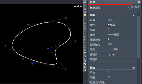 如何把CAD中的多段线变为样条曲线