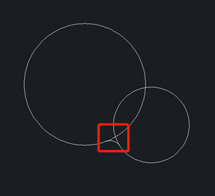 CAD给两个相交的圆创建圆角的方法