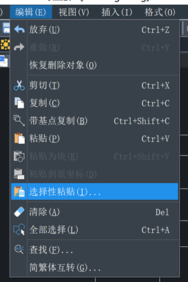 CAD命令“选择性粘贴”的介绍