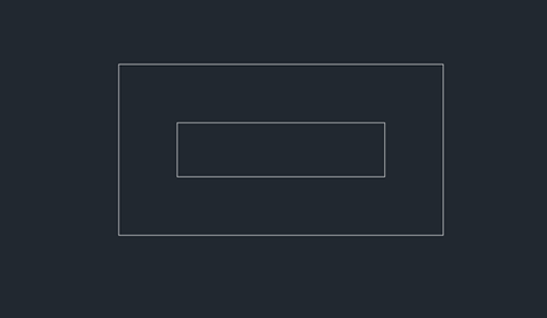 使用cad偏移命令绘制矩形里面的小矩形