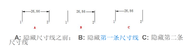 CAD怎么对尺寸界线进行隐藏？