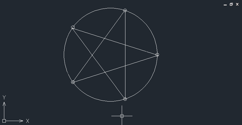 在CAD中绘制一个五角星