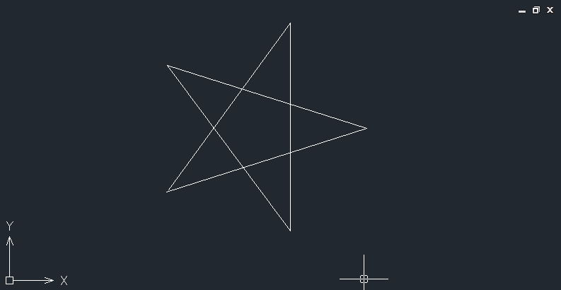 在CAD中绘制一个五角星