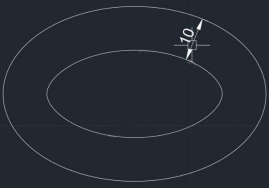 两个椭圆之间的距离要怎么标注
