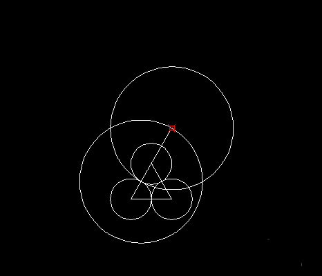 CAD绘制三环心形的步骤