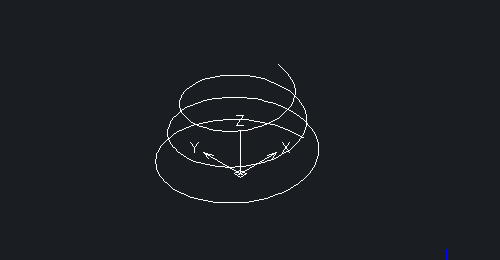 在CAD中绘制三维螺旋线的方法