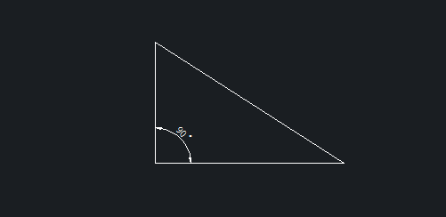 CAD通过确定的斜边和一条直角边绘制三角形