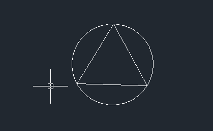 绘制CAD三角形外接圆的方法