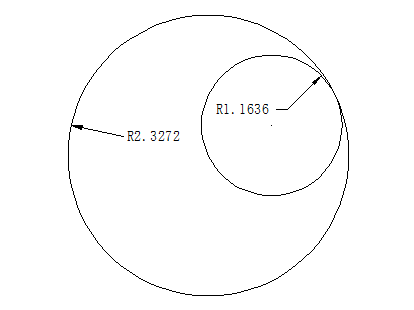 在CAD中绘制过指定圆圆心的内切圆