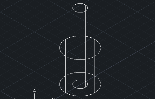 在CAD中绘制空心的圆柱体