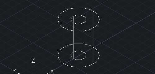 在CAD中绘制空心的圆柱体