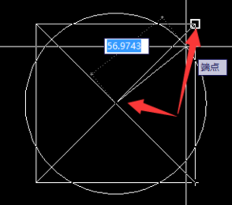 CAD中怎么进行正方形外接圆