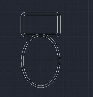 CAD怎么绘制马桶坐便器