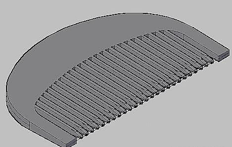 CAD如何制作三维梳子建模