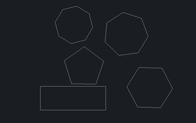 CAD正多边形POLYGON命令的含义