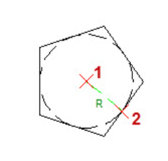 CAD正多边形POLYGON命令的含义