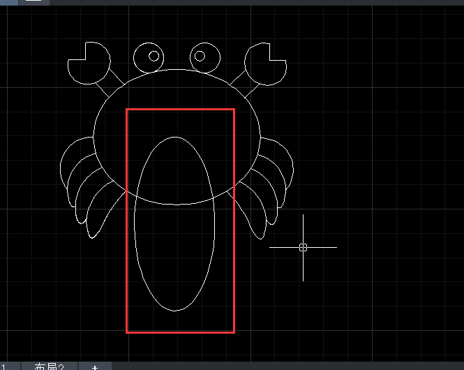 如何在CAD绘制螃蟹