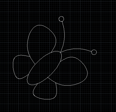 在CAD中如何绘制蝴蝶