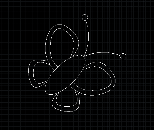 在CAD中如何绘制蝴蝶