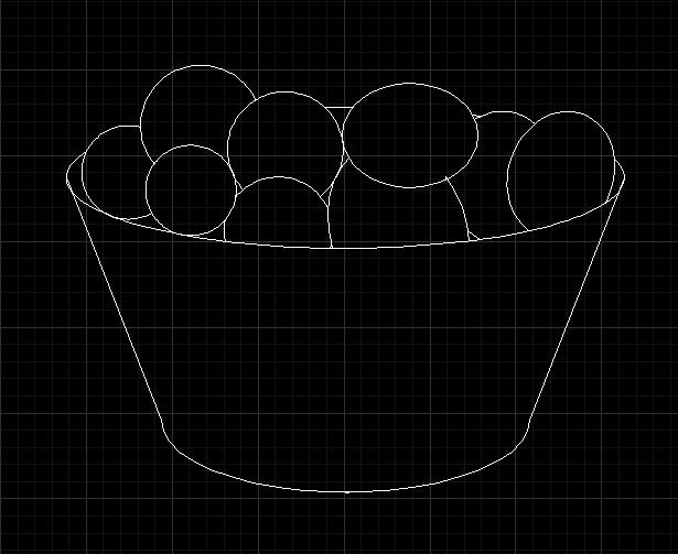 CAD制图：如何画一碗元宵（汤圆）教程