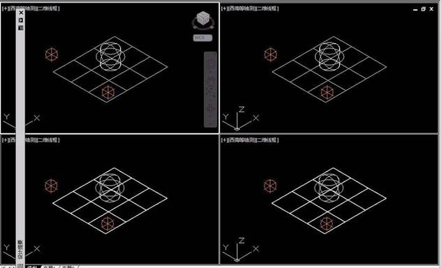 CAD怎么设置四视图