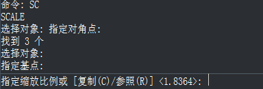 CAD中怎么根据距离快速缩放图像？