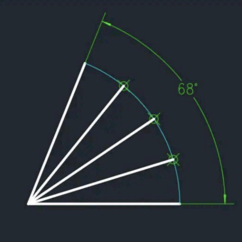 CAD等分角度的方法