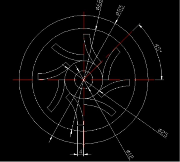 CAD中如何绘制风叶轮