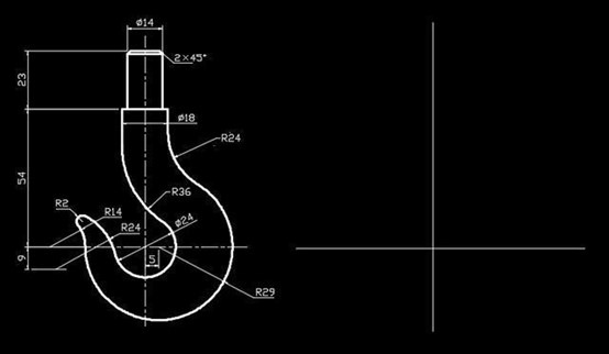 CAD如何绘制吊钩平面图