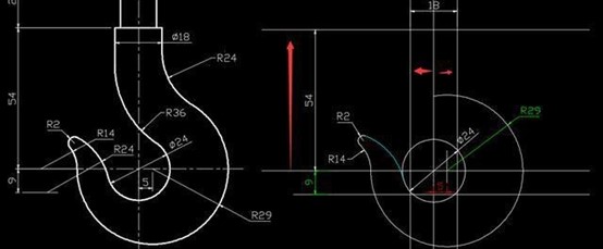 CAD如何绘制吊钩平面图