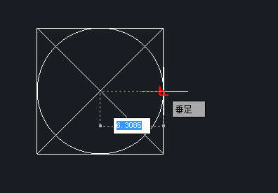 CAD如何画正方形内接圆？
