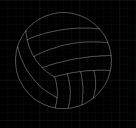 如何使用中望CAD绘制排球