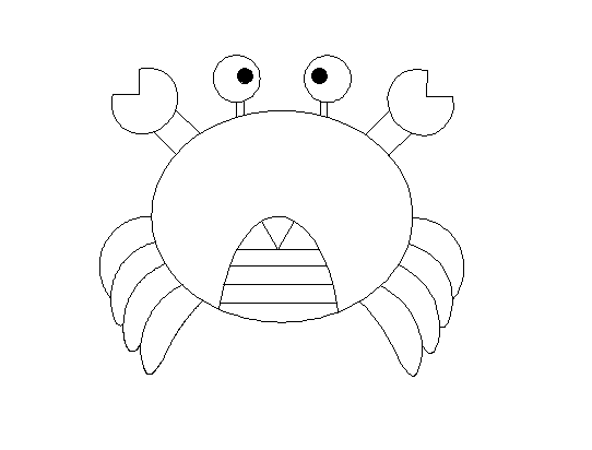 CAD中如何绘制螃蟹