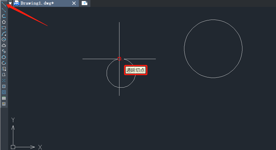 CAD如何绘制两圆的公切线？