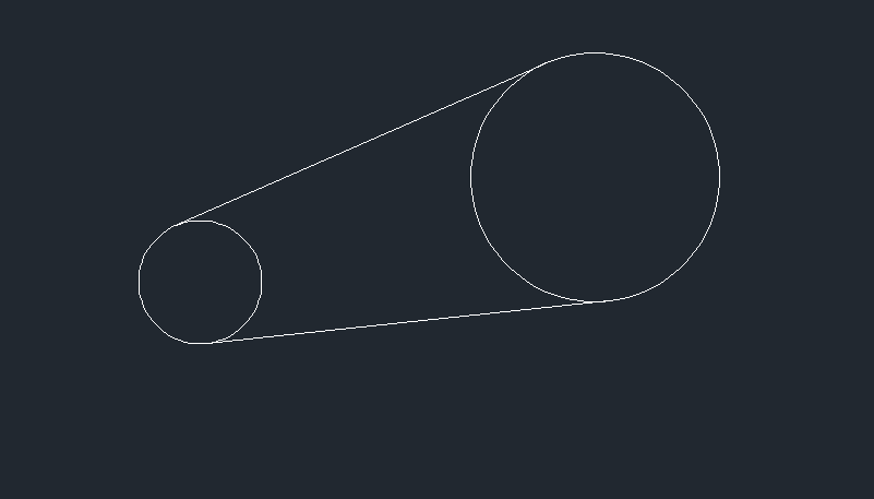 CAD如何绘制两圆的公切线？