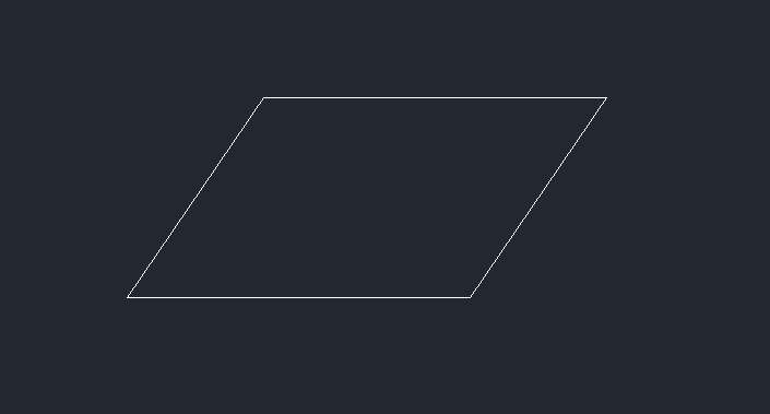 CAD中绘制平行四边形的两种方法