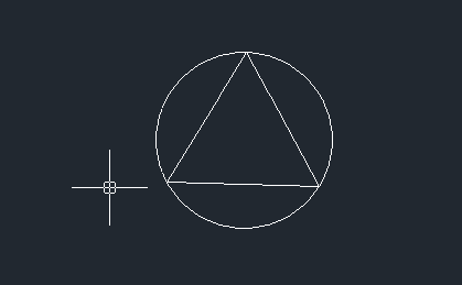 CAD如何绘制三角形外接圆？