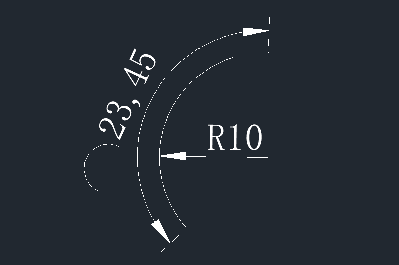 CAD中已知圆弧半径绘制指定长度的圆弧